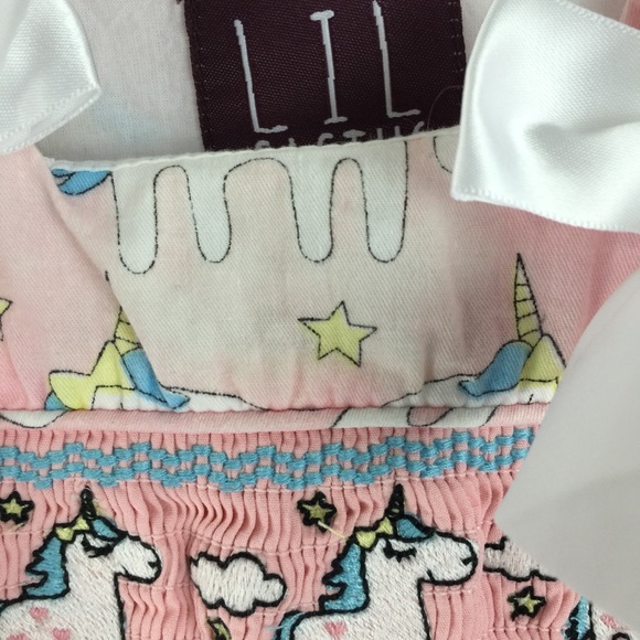 Smocked Unicorn Romper 6-12M - Picture 12 of 13